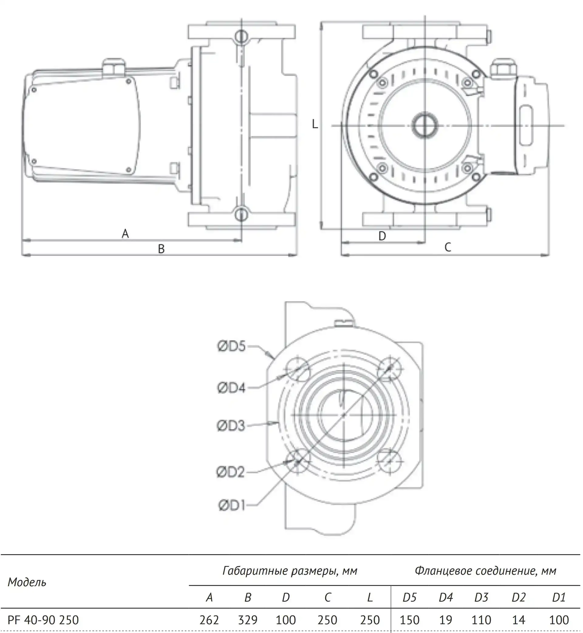 Циркуляционный насос PF 40-90 250 (трехскоростной) — изображение 10