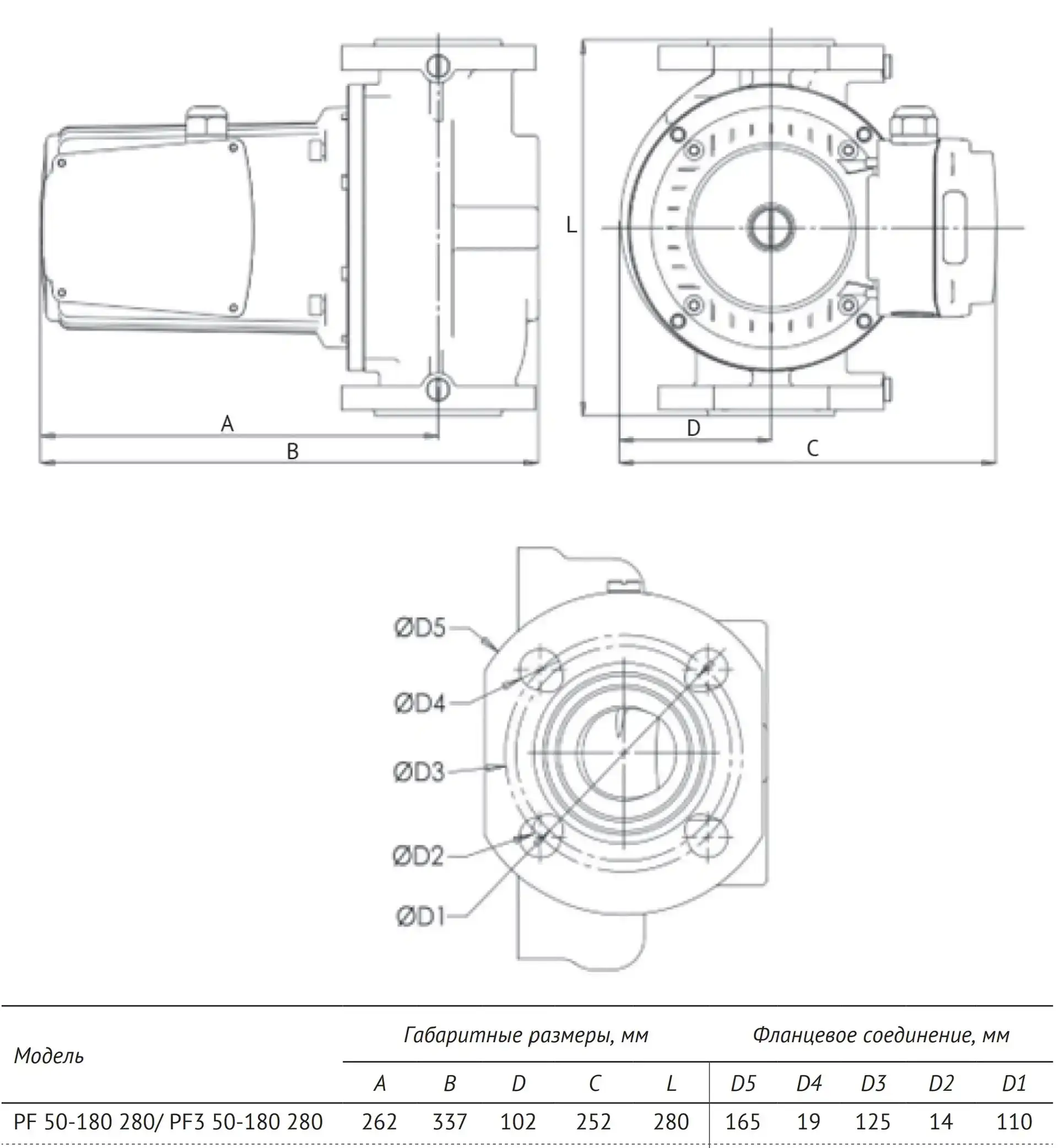 Циркуляционный насос PF 50-180 280 (трехскоростной) — изображение 10