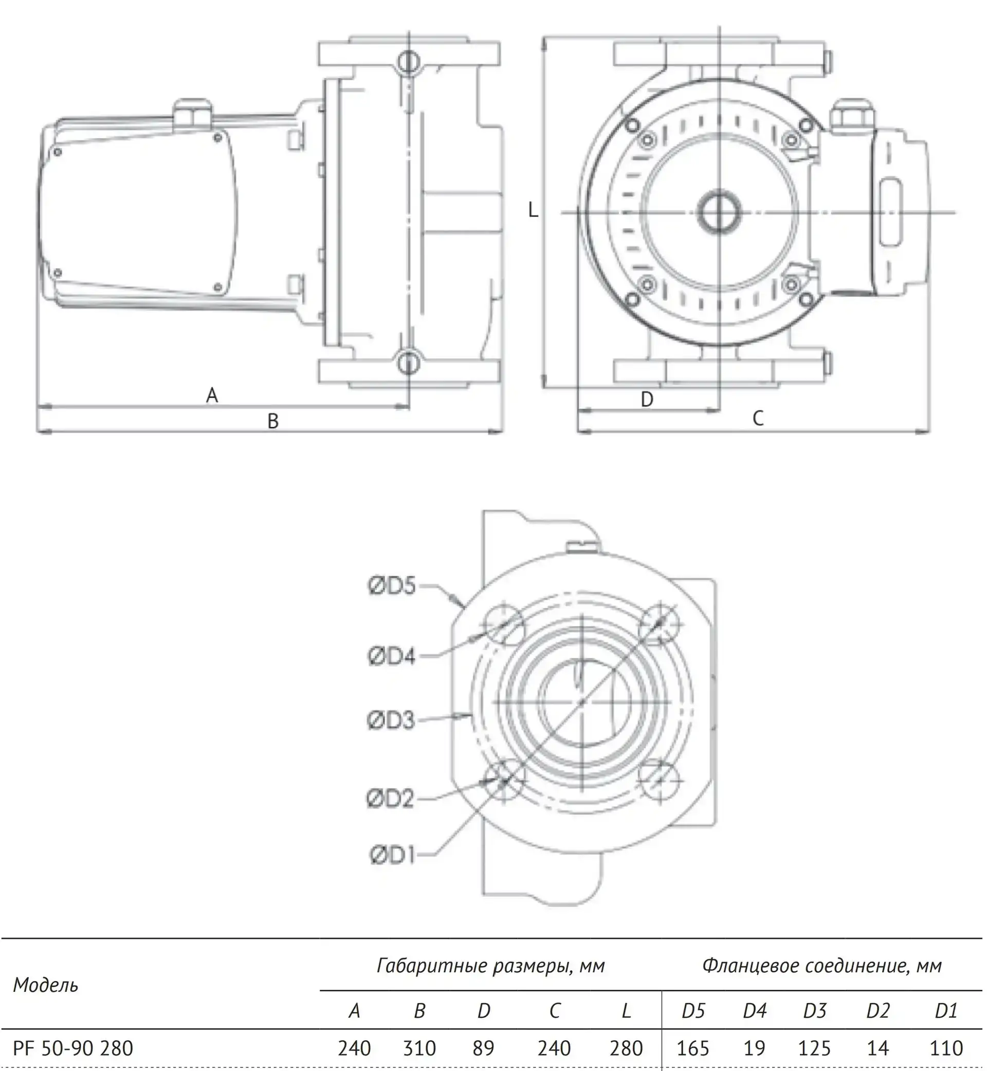 Циркуляционный насос PF 50-90 280 (трехскоростной) — изображение 10