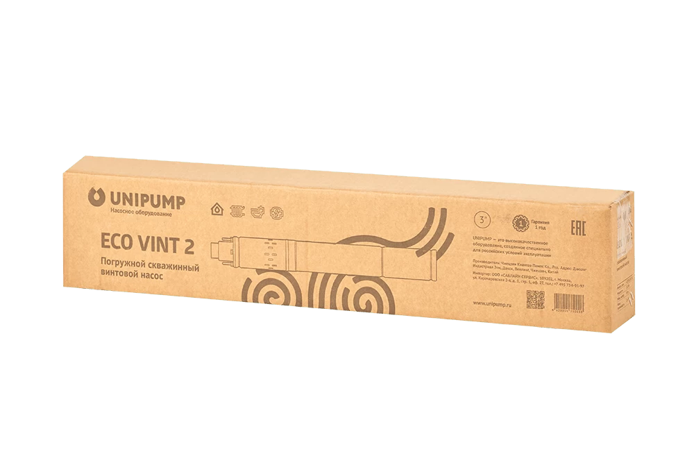 Насосы погружные Насос погружной скважинный винтовой UNIPUMP ECO VINT 0 (370 Вт, кабель-20м) — изображение 3