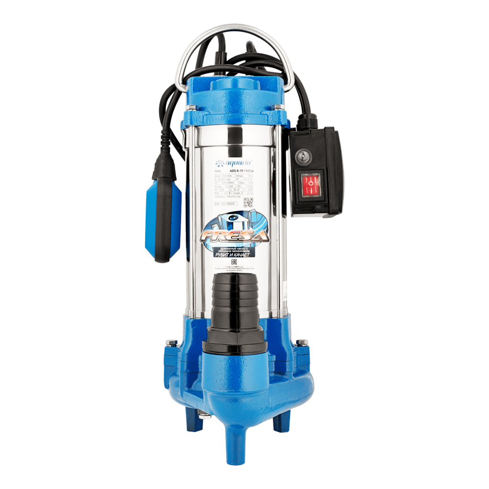 Насос канализационный с режущим механизмом Aquario ADS 8-15 FRESA