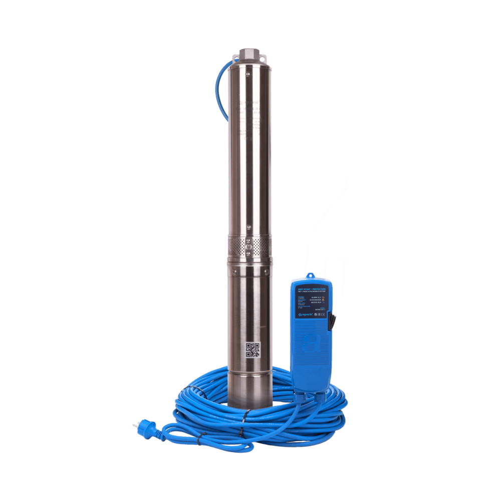 Насос скважинный с плавным пуском Aquario ASP1,8E-50-90(P) (встр.конд, каб.50м)