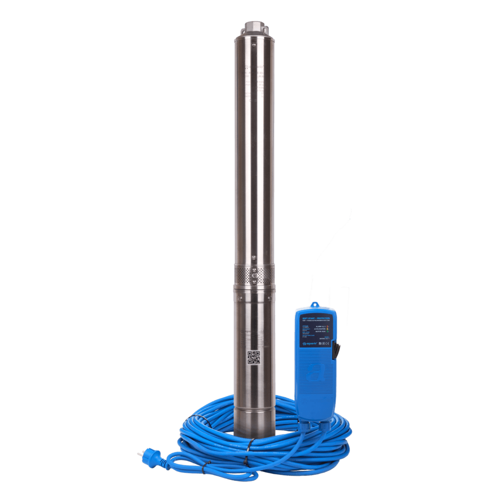 Насос скважинный с плавным пуском Aquario ASP1,8E-63-90(P) (встр.конд, каб.60м)