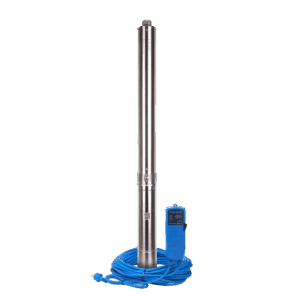Насос скважинный с плавным пуском Aquario ASP1,8E-80-90(P) (встр.конд, каб.80м)